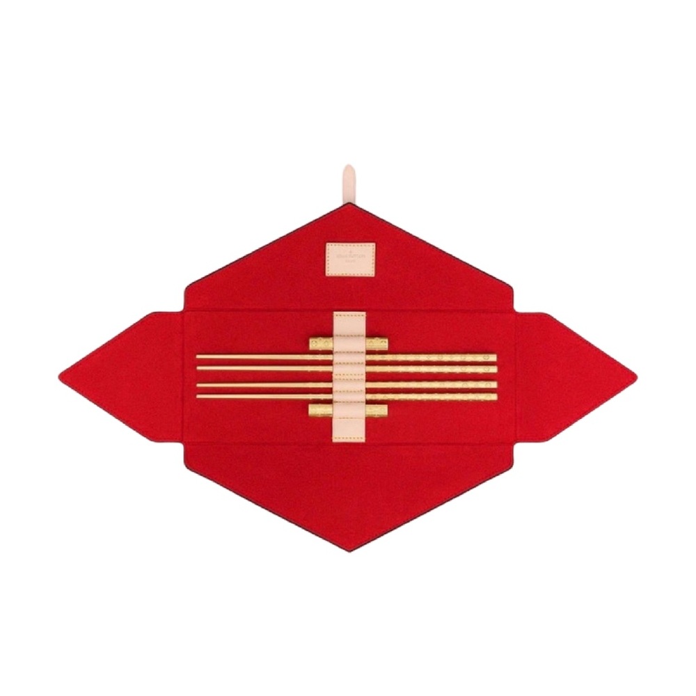 LOUIS VUITTON MONOGRAM GOLD CHOPSTICKS